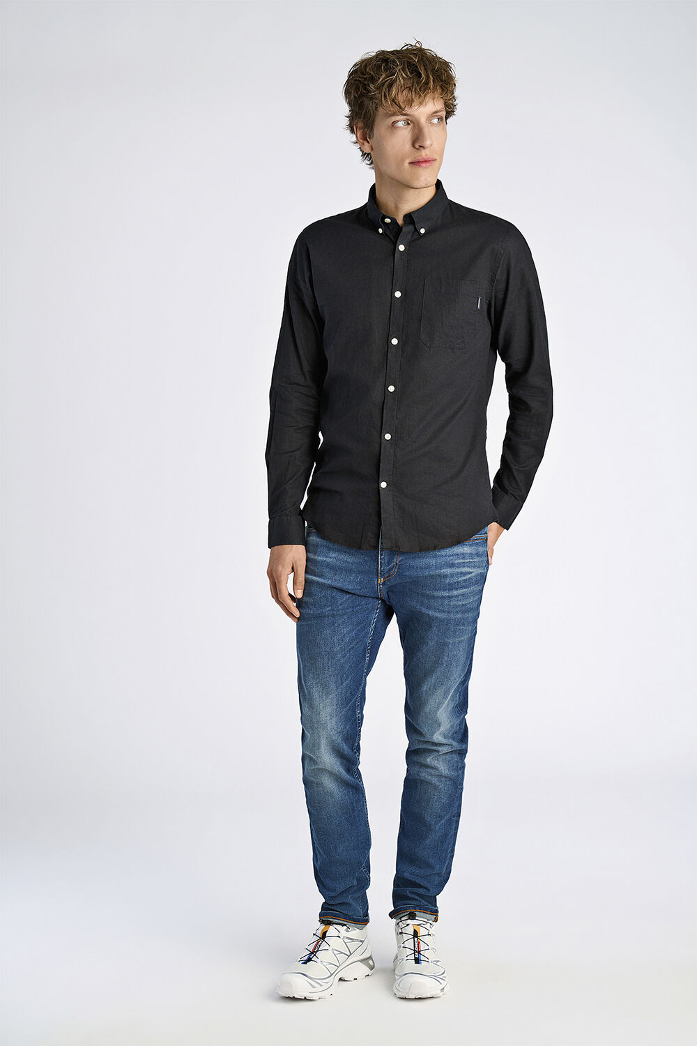 Cotton/linen shirt L/S