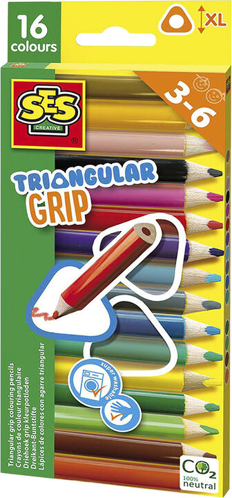 SES Creative - Farveblyanter - trekantede 16 stk