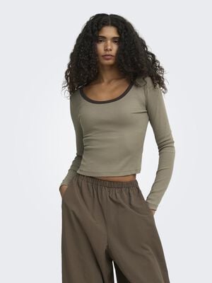 ONLVAL L/S CONTRAST TOP JRS