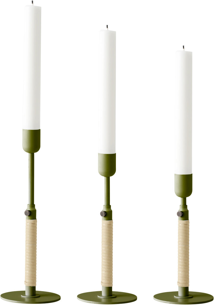 Duca Candleholder, Olive Green
