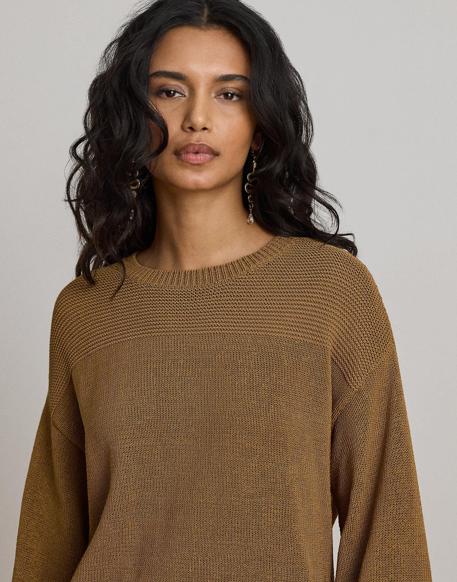 Cotton-Blend Crewneck Sweater