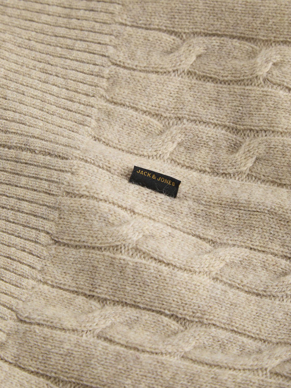 Jprblulambswool Knit Cable Crew Neck