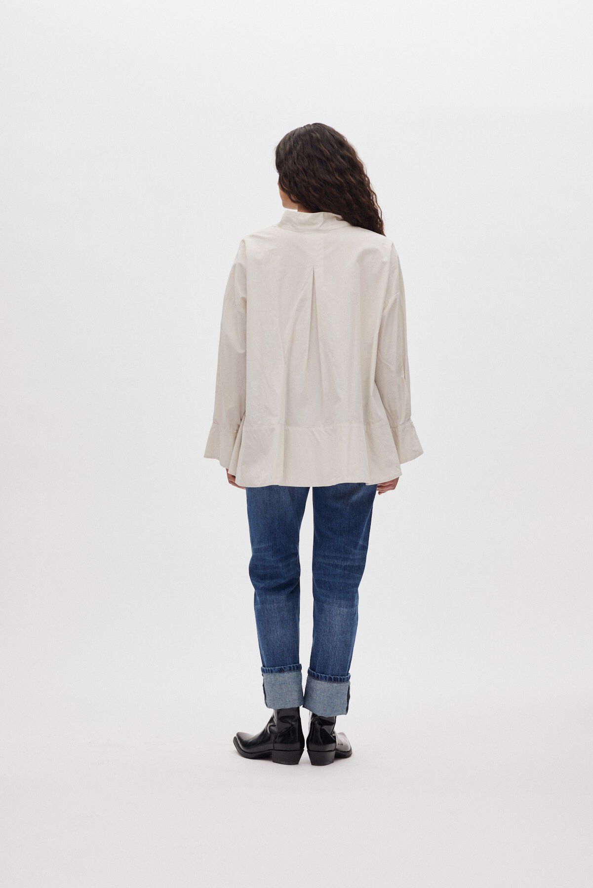 Poplin flared shirt - Smea