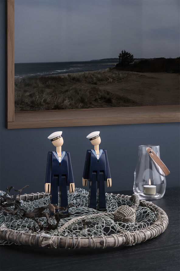 Marine mørk blå/hvid