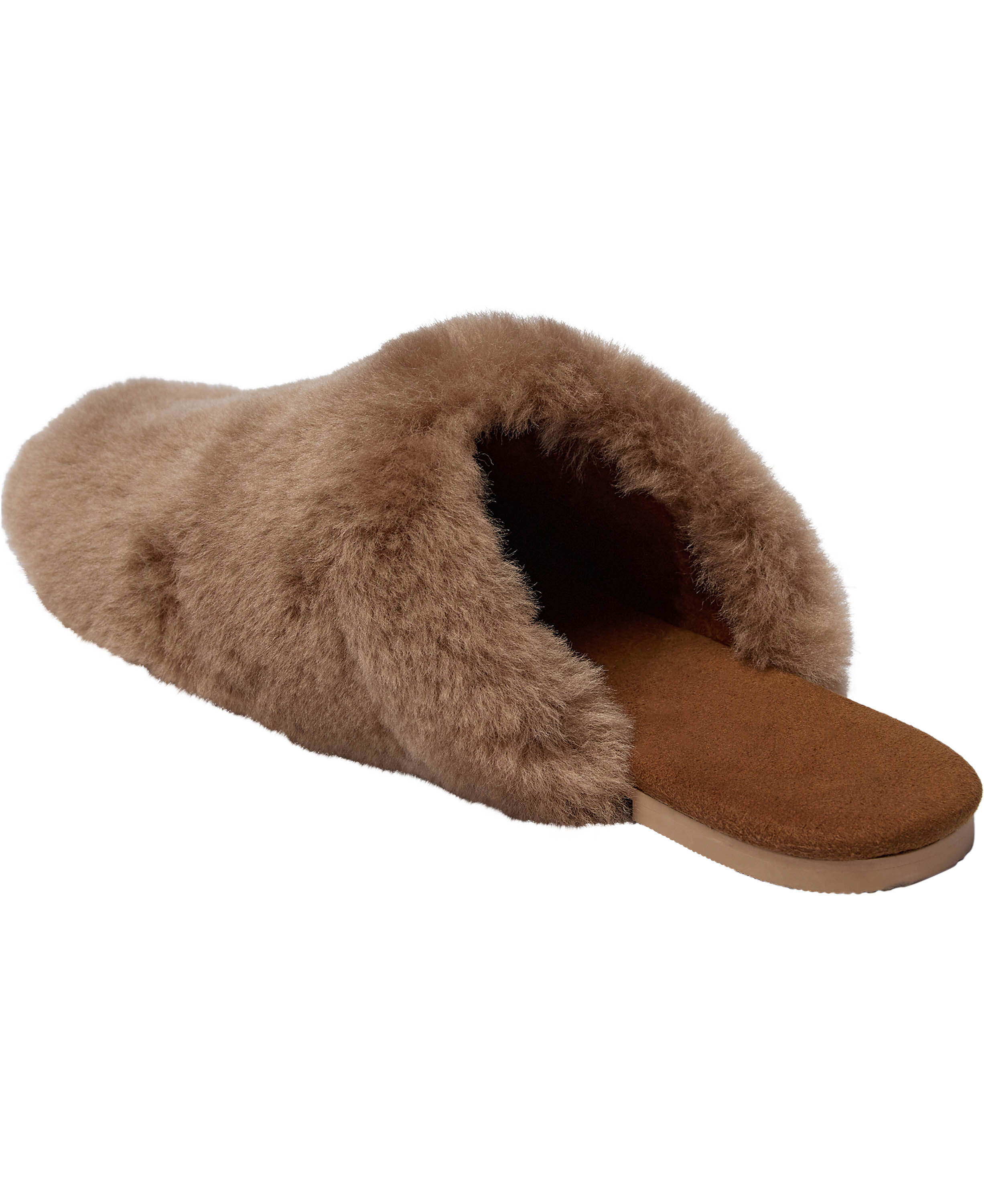 Slipper in Real sheepskin - Brown