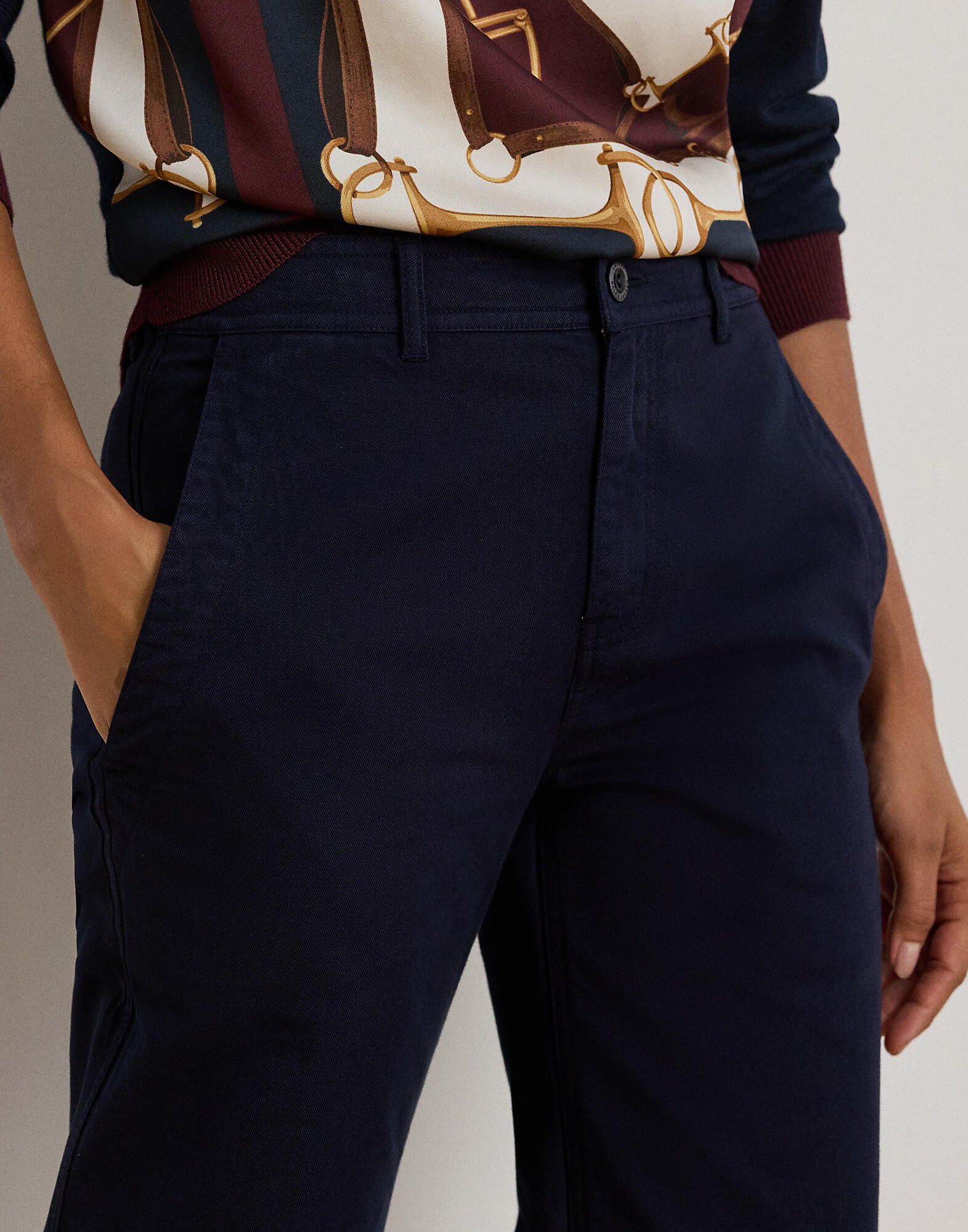 Cotton Twill Wide-Leg Pant