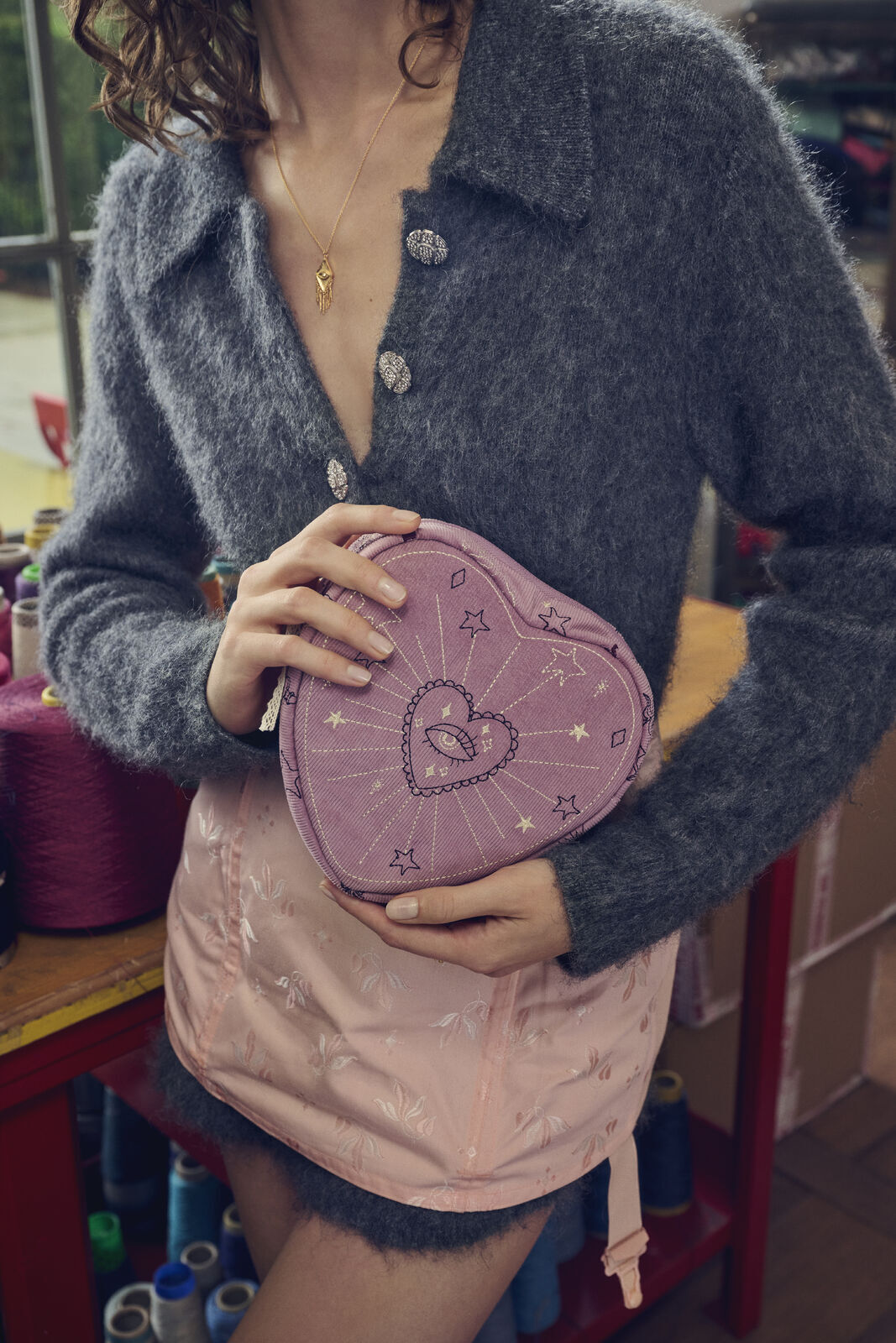 Heart Makeup Bag Purple Theatre Magic