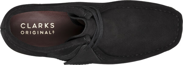 Wallabee Boot. Black Sde, D, 4
