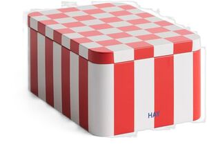 Tin Container-Small-Red and off-whi