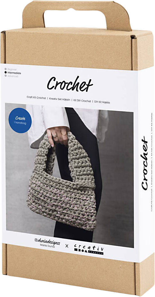 DIY Kit H&aelig;kle, Chunky taske