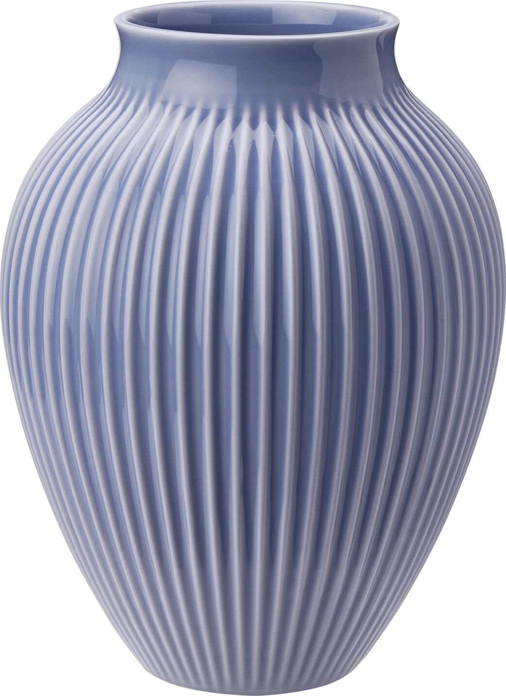 Knabstrup vase H 20 cm ripple lavender
