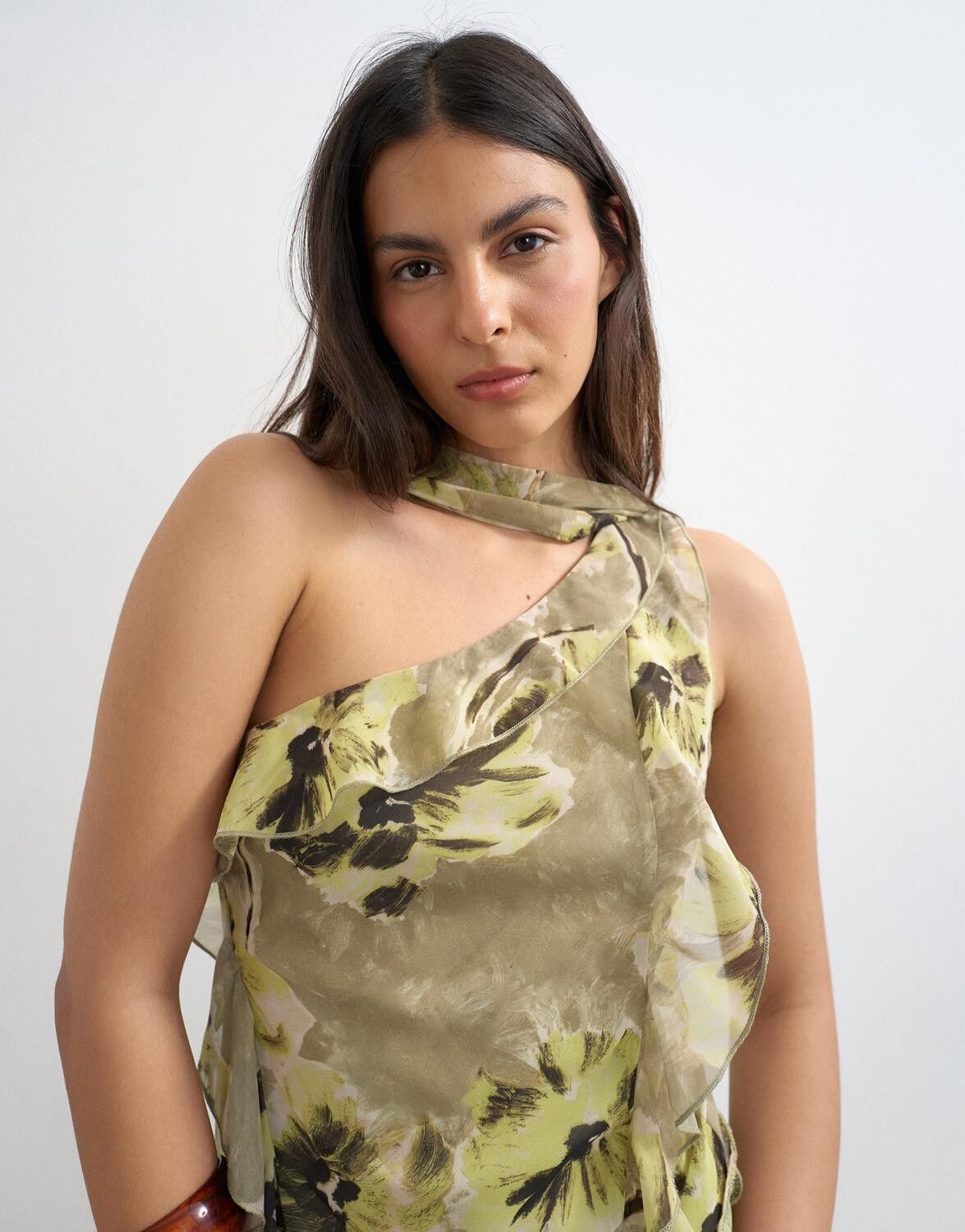 Tsvalerie One Shoulder Scarf Top Wvn