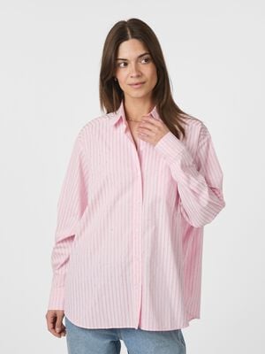 Dalma Soft Stripe Stone Shirt