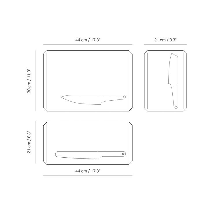 Veark Chopping board Poly / Blue/ L