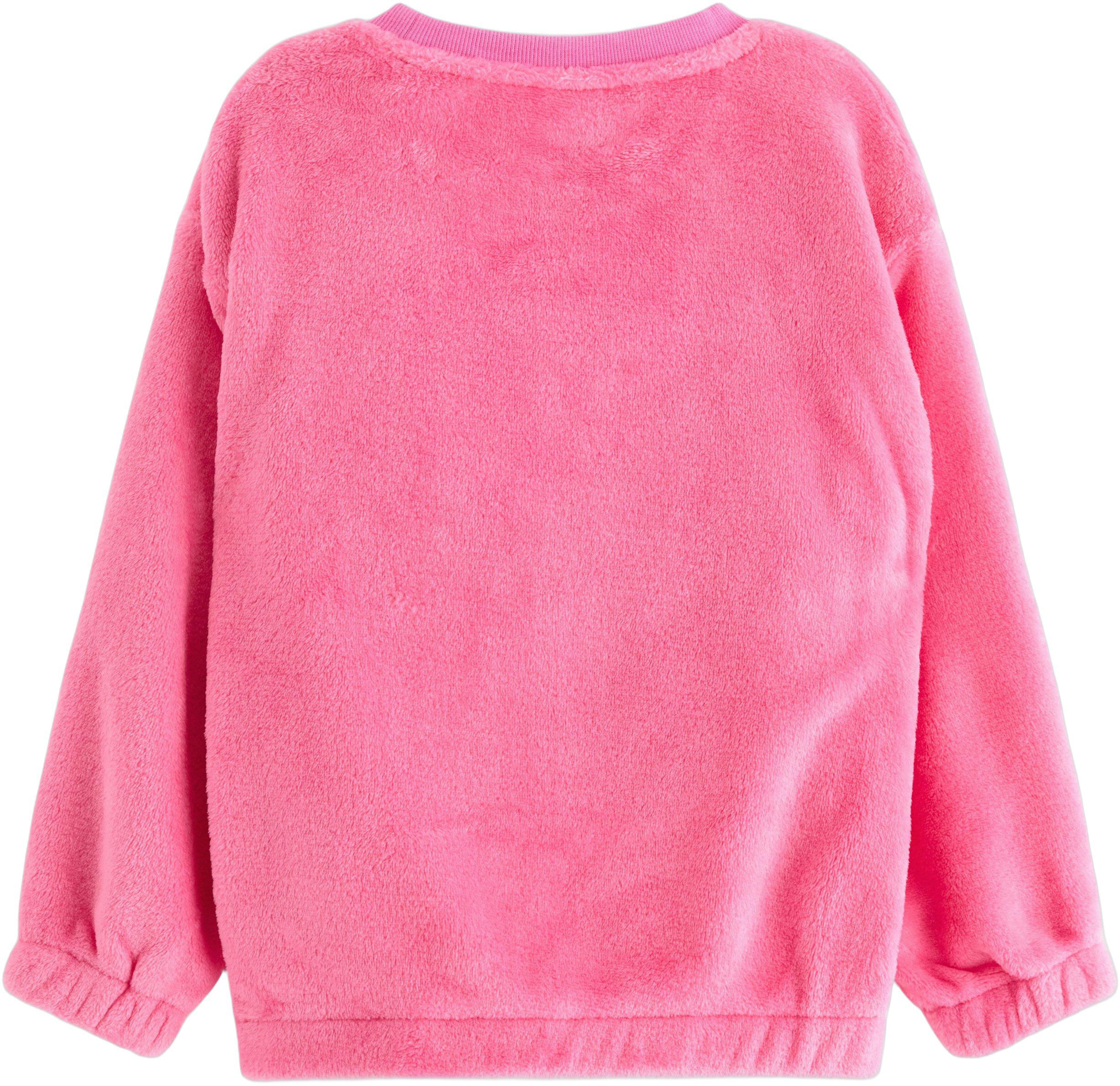 Comfy jumper in soft pile with a cr
