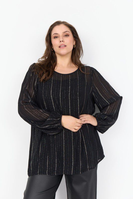 Curvy WA-SELA 1 Bluse Sort