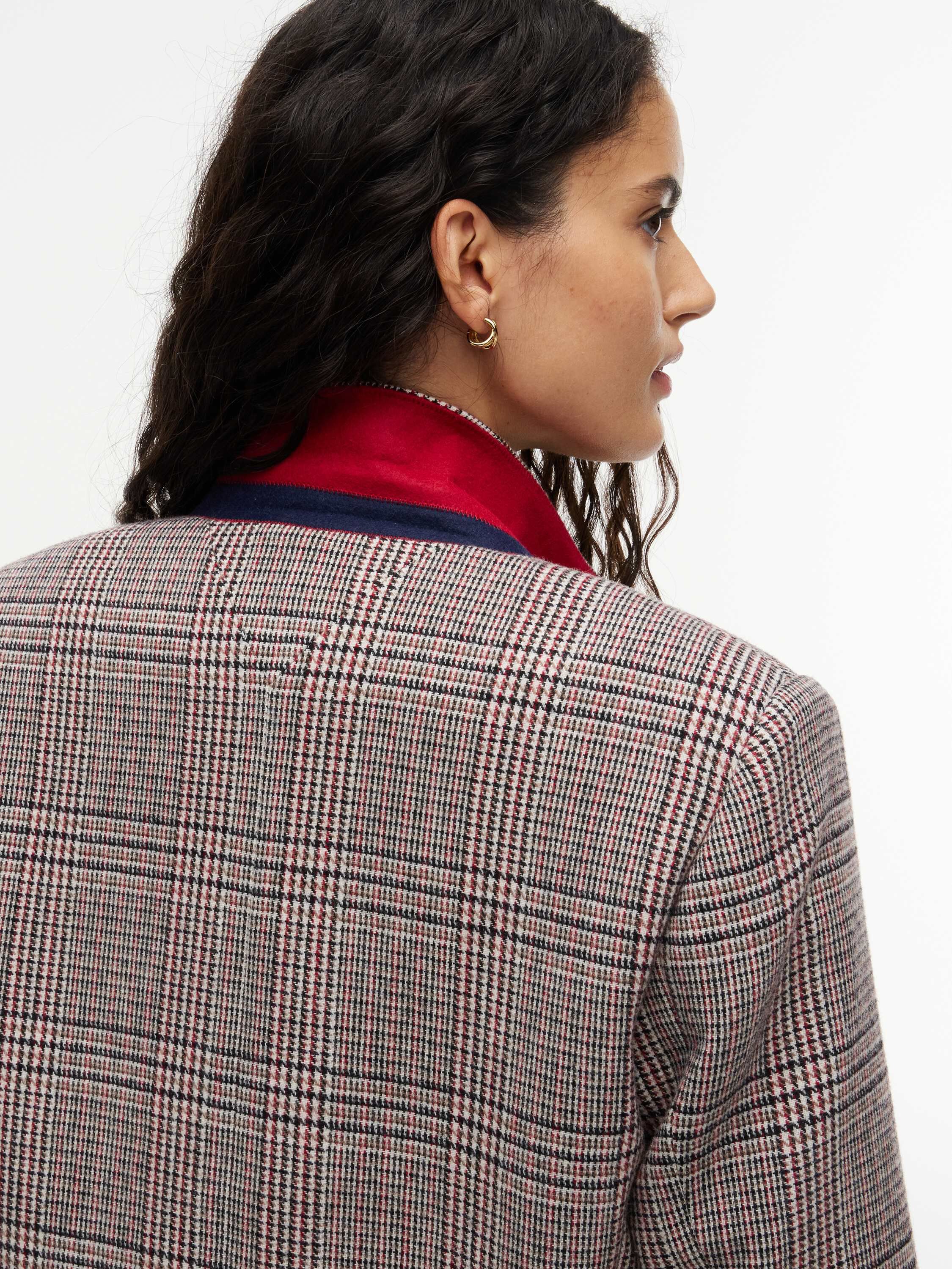 Regular Fit Wool Blend Check Blazer