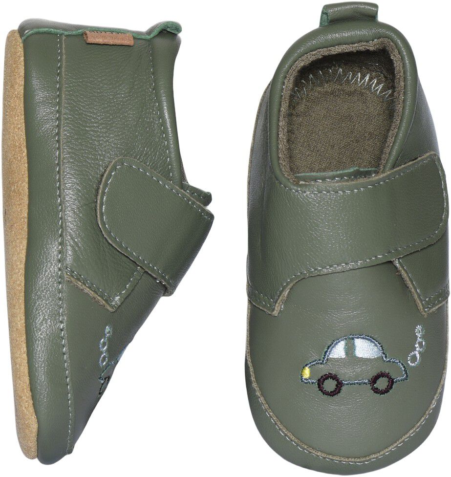 Petit auto leather slippers