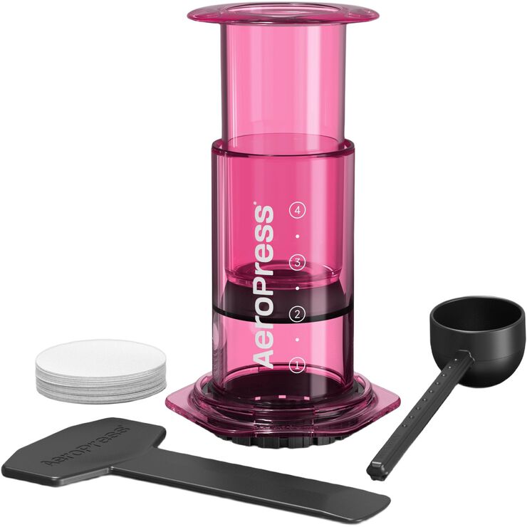 Aeropress Clear Colors Pink Coffee Press