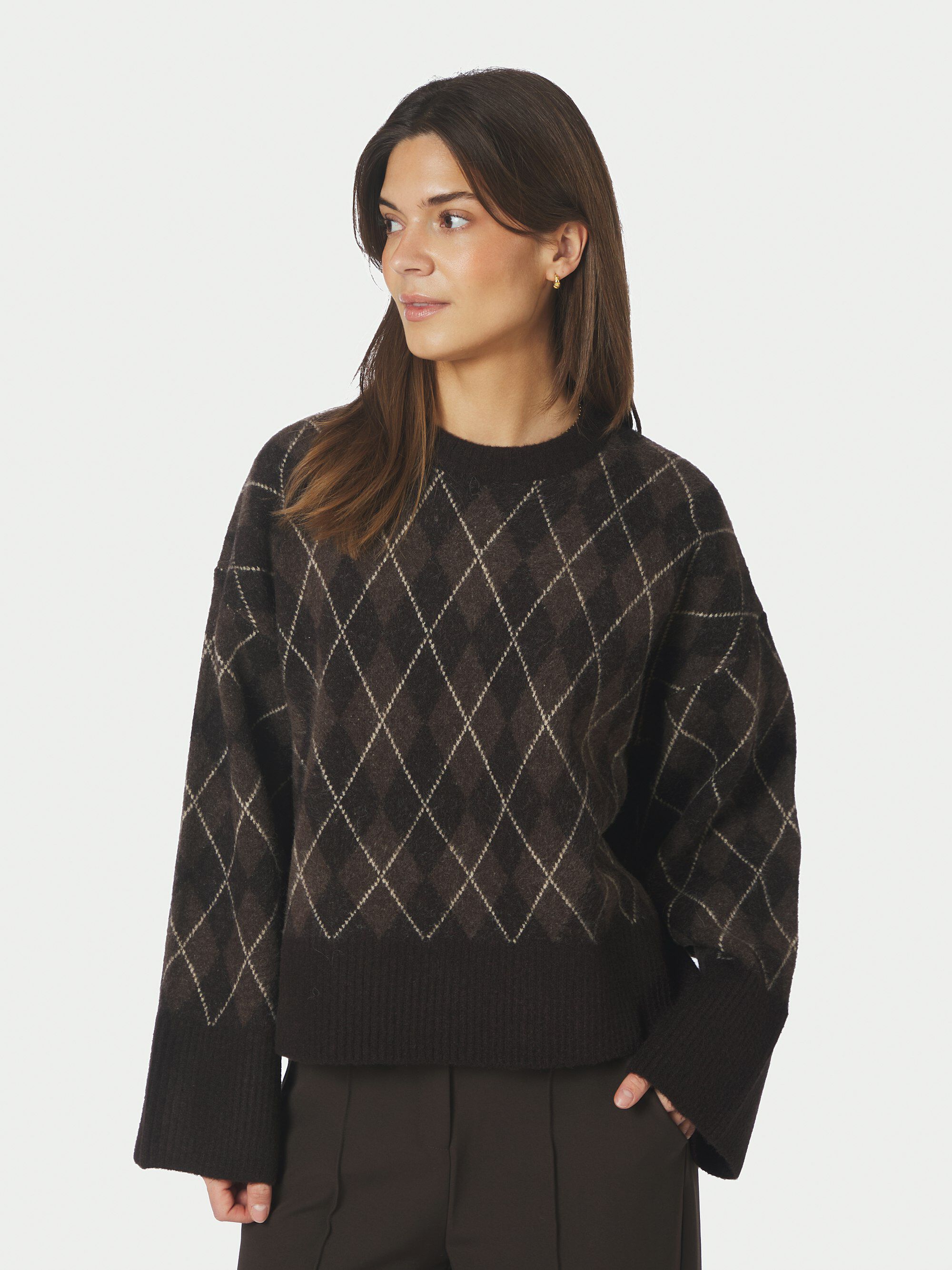 Kick Check Knit Blouse