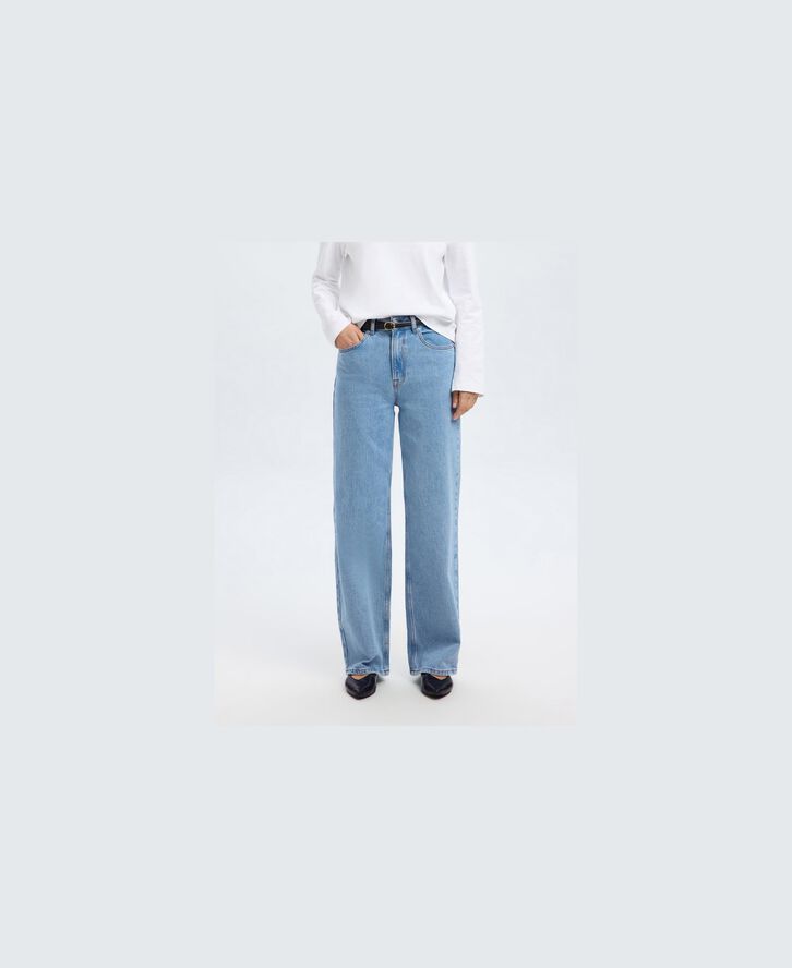 SLFALICE HW WIDE LONG LIG BLU JEANS