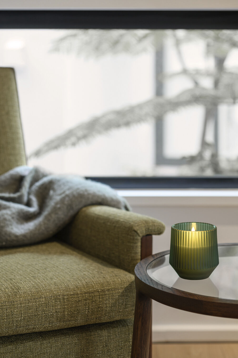 Scented wax glass candle, Serenity, Green, 8,5x9,5 cm *