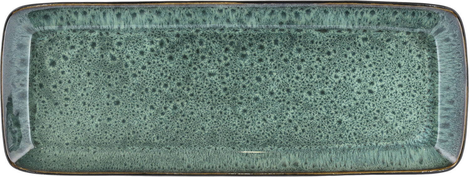 Serveringsfat rektangul&aelig;rt 38 x 14 cm Svart/Gr&oslash;nn