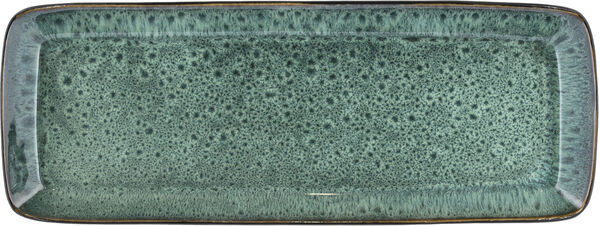 Serveringsfat rektangulært 38 x 14 cm Svart/Grønn