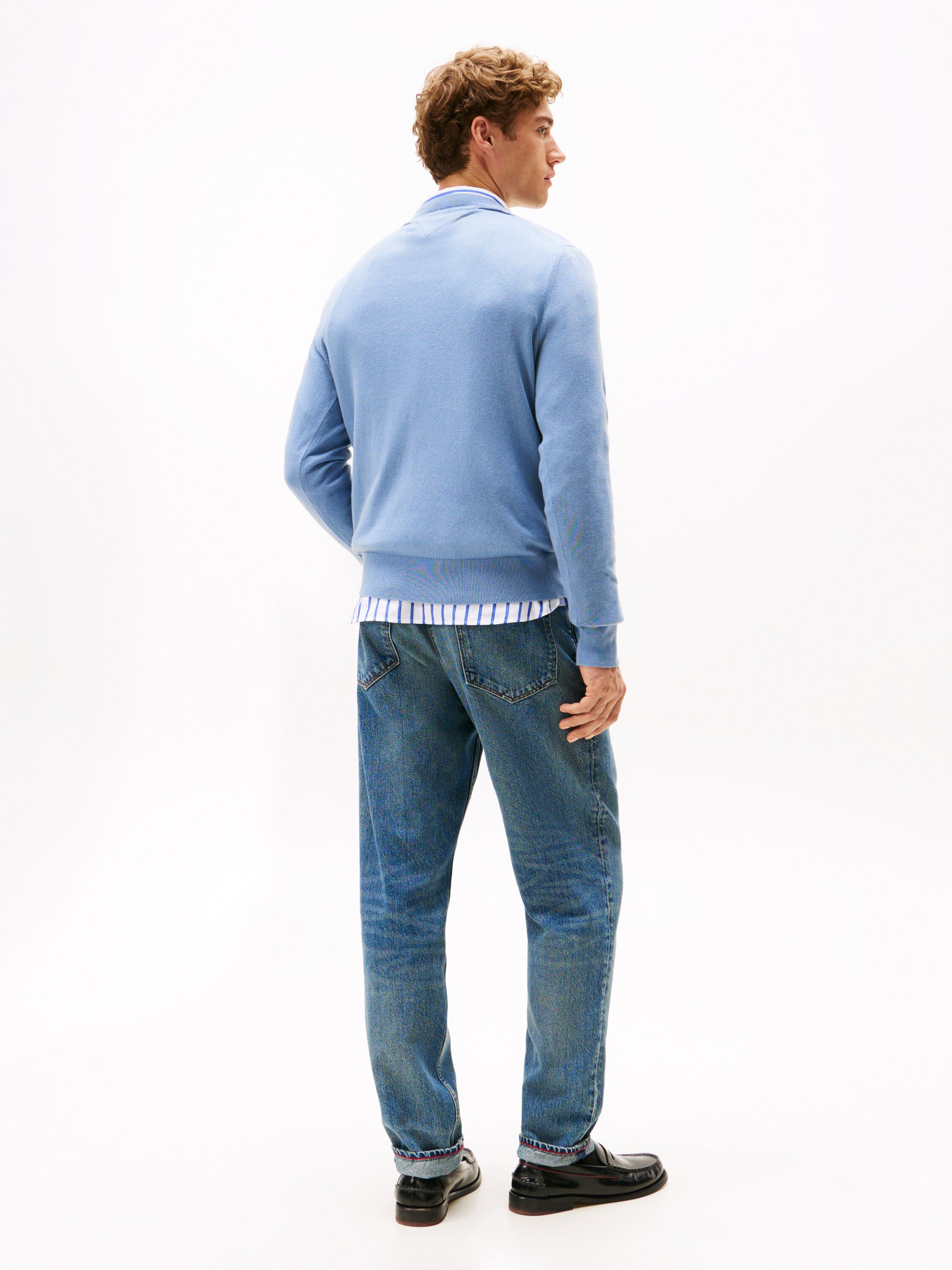 PIMA ORG CTN CASHMERE V NECK