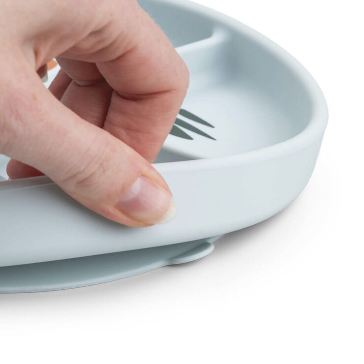 Stick&Stay inddelt tallerken Playground Blå