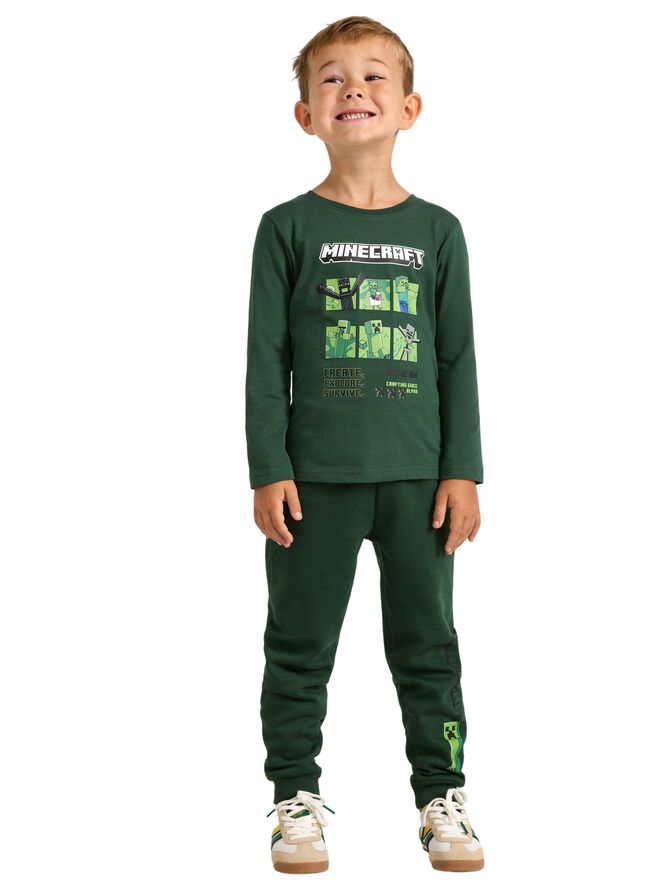 Long-sleeved top in soft cotton jer