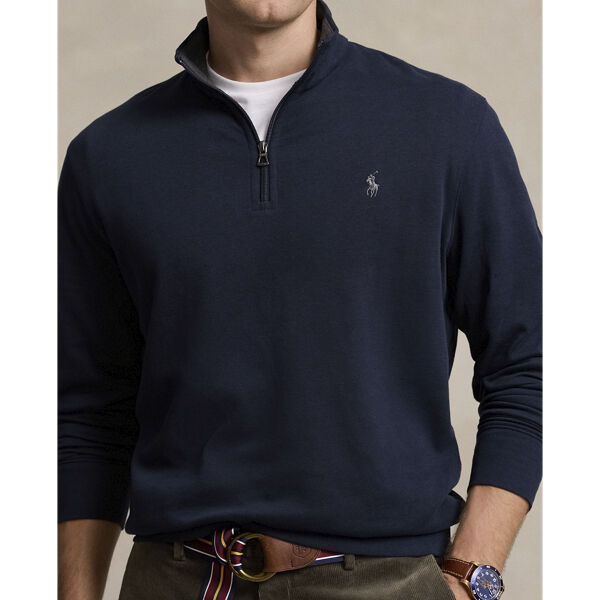 Luxury Jersey Quarter-Zip Pullover
