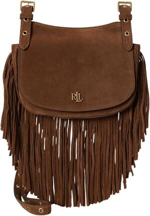 Fringe-Trim Medium Marcy Crossbody Bag