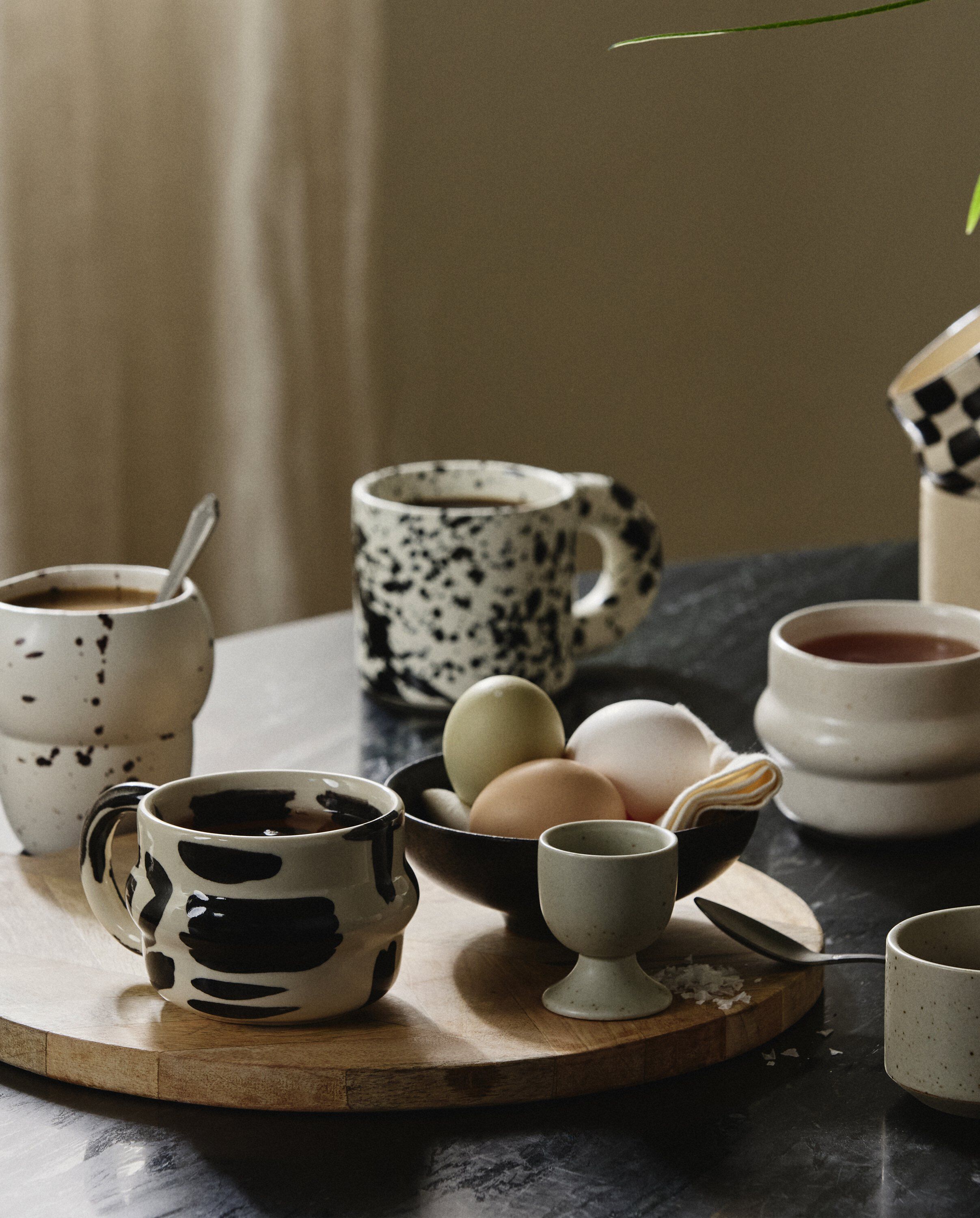 YSIA cup, colorblock - black/ivory