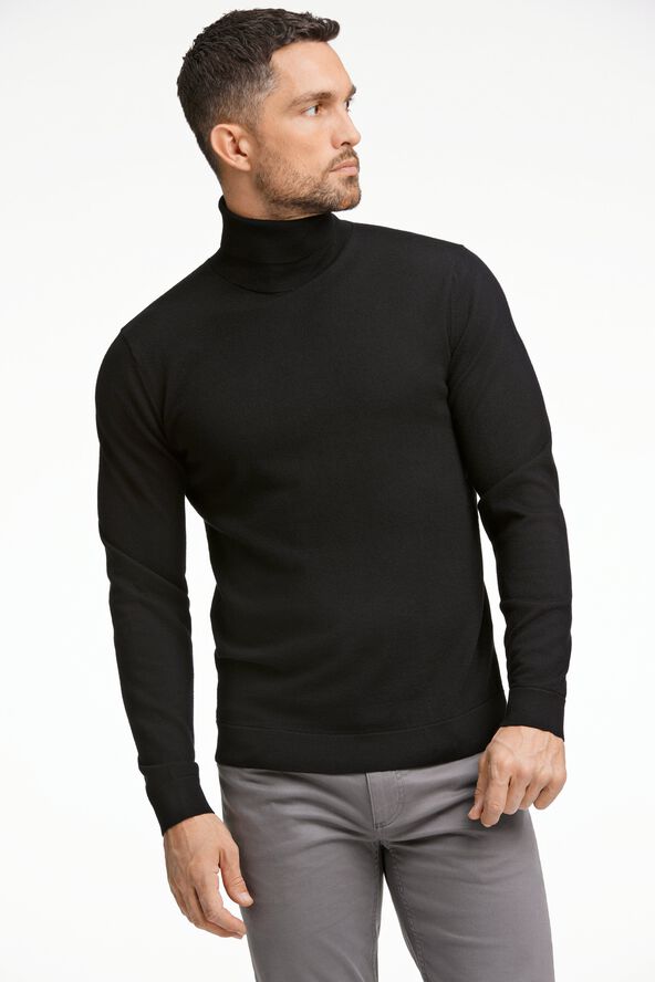 100% merino roll neck knit