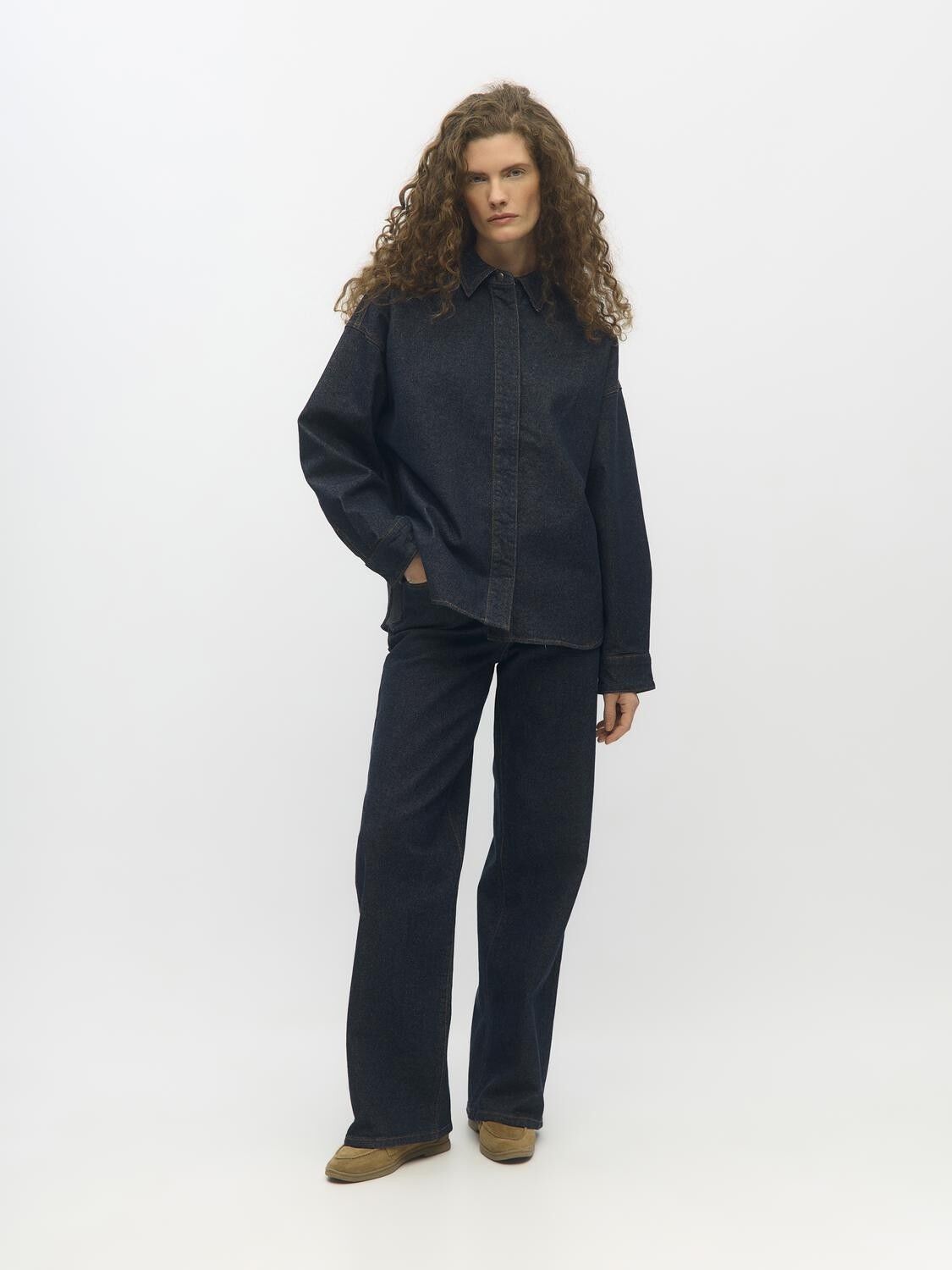 Objsole Mae L/S Lo Denim Shirt Noos