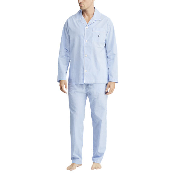 Gingham Poplin Long Sleep Set