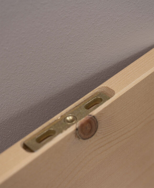 Floating wooden shelves