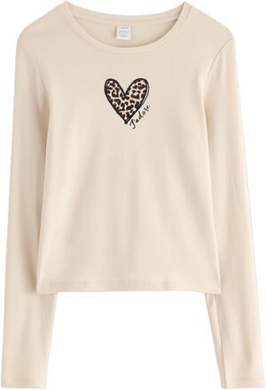 Top long sleeve rib with place