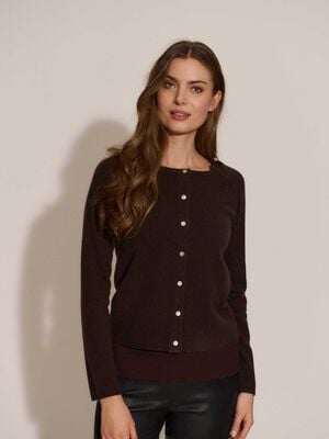 RWLaica Cashmere LS O-neck Raglan Cardigan