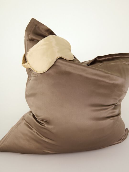 Eye mask silke light beige