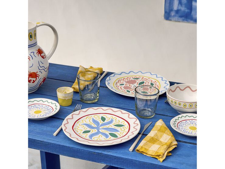 Tallerken flat Bliss 27 cm Rosa/Gul Keramikk