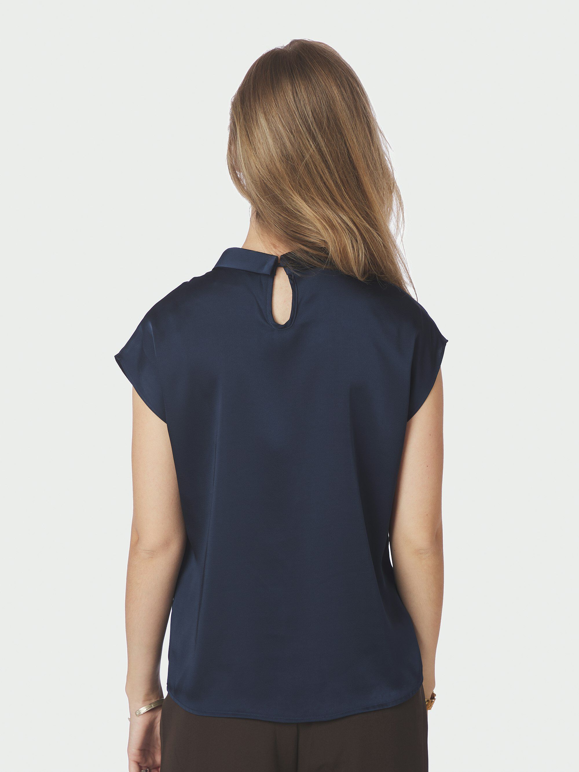 Fleur Drapy Satin Blouse