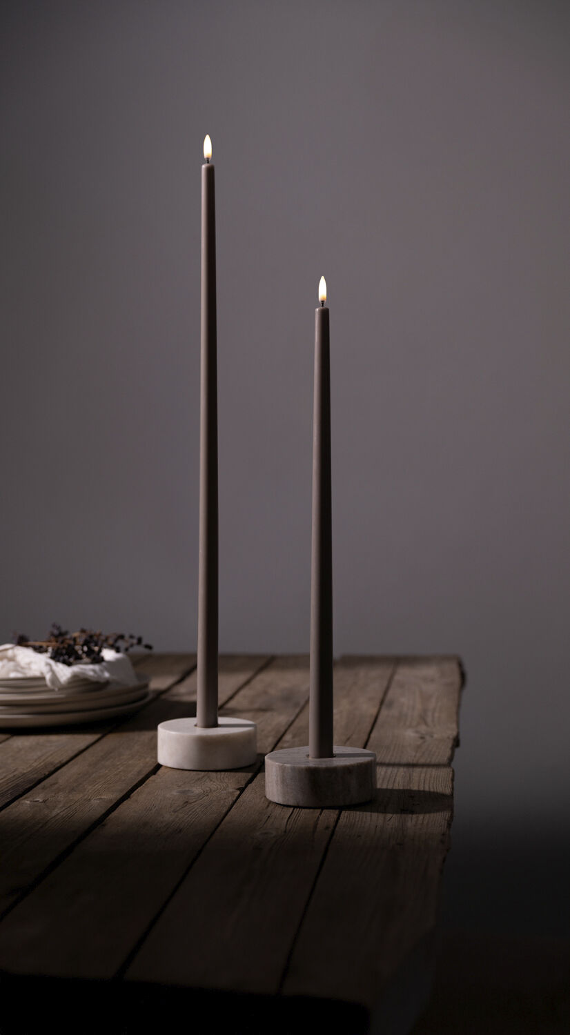 Marble base Candleholder, White, 3,5x10 cm