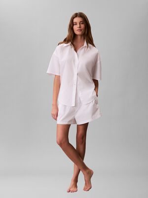 Logo Patch Poplin Shorts