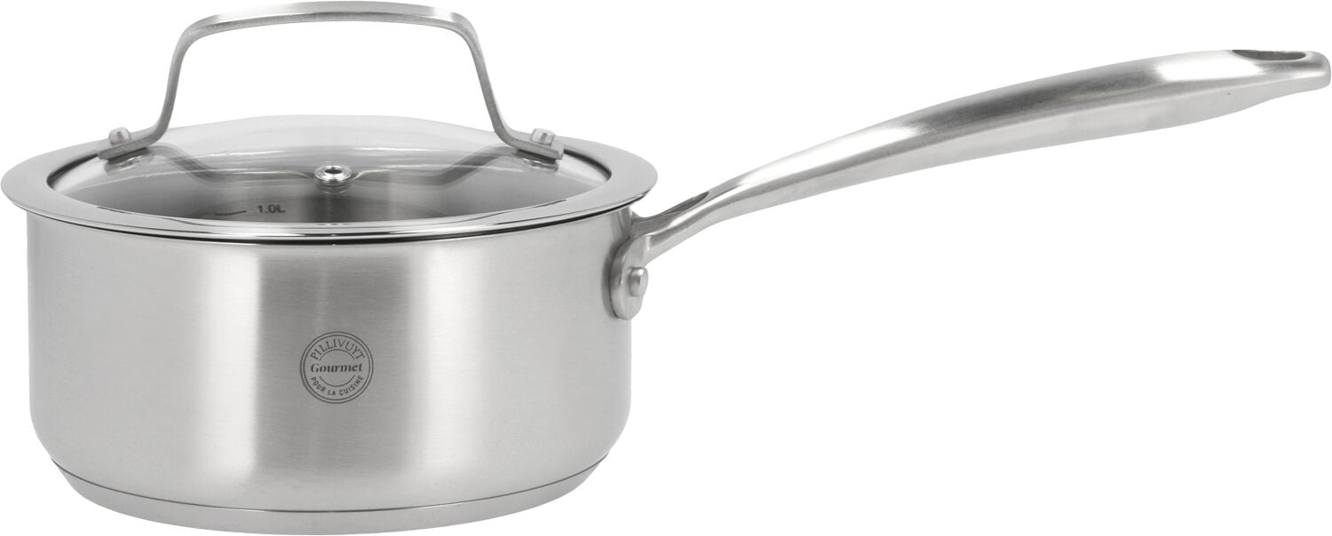 Kasserolle med glasslokk Roya 1,5 liter 16 cm Rustfritt st&aring;l