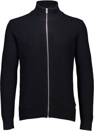Recycle structure zip cardigan