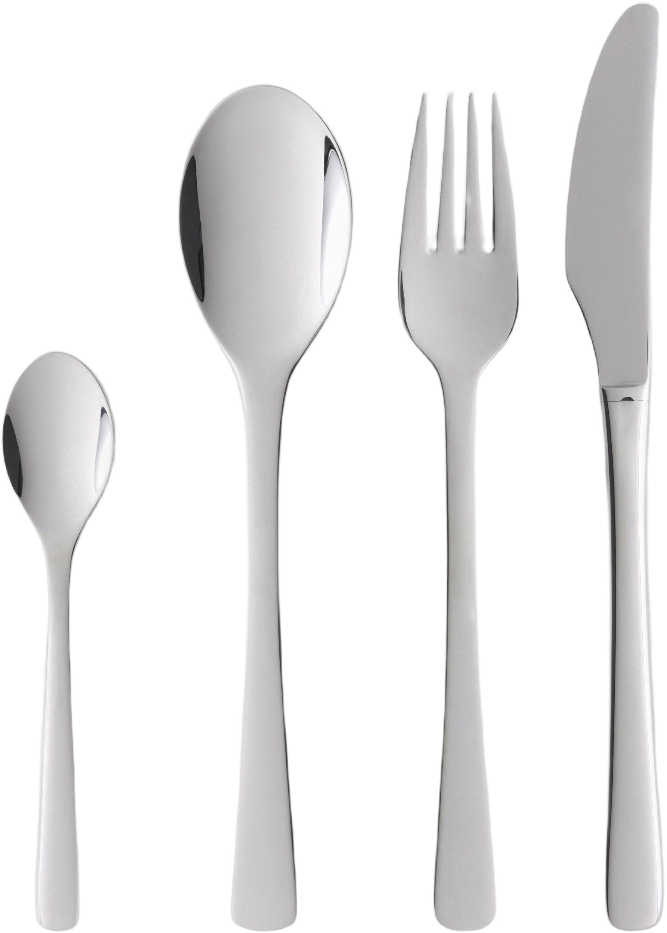 Bestikksett Steel Line 16 deler Blankt st&aring;l