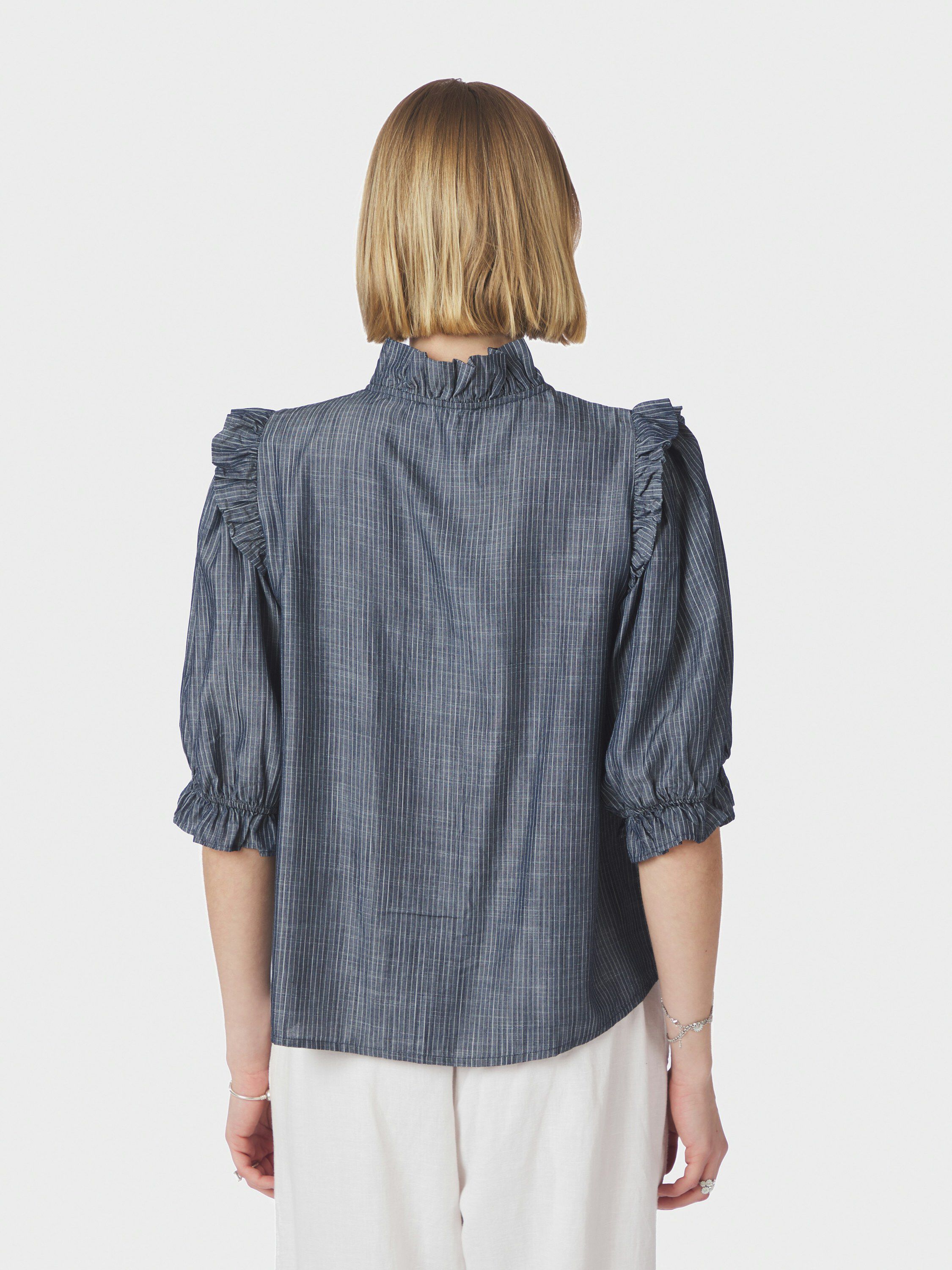 Chacha Chambray Stripe Bluse