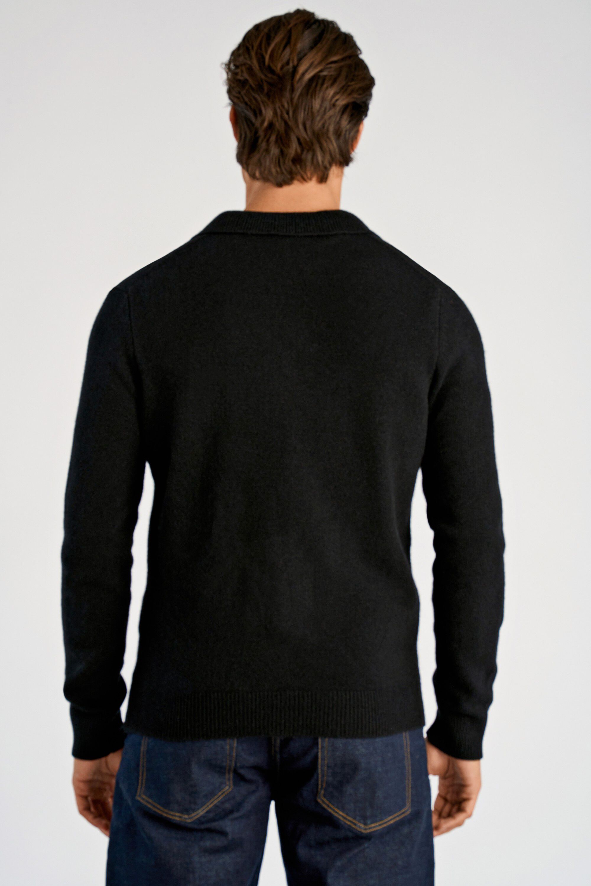 Lambswool L/S cardigan w zip